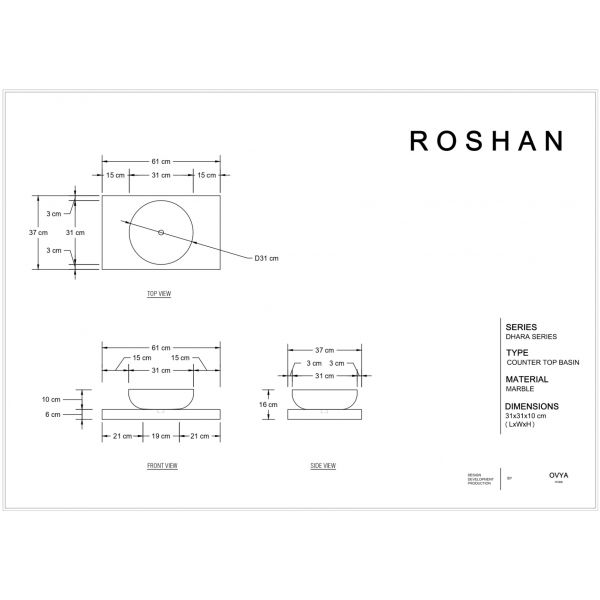 dimensiona of italian marble sinks roshan