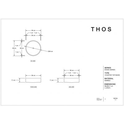 dimensions of circle shape counter top washbasin made from bhaswara white indian marble